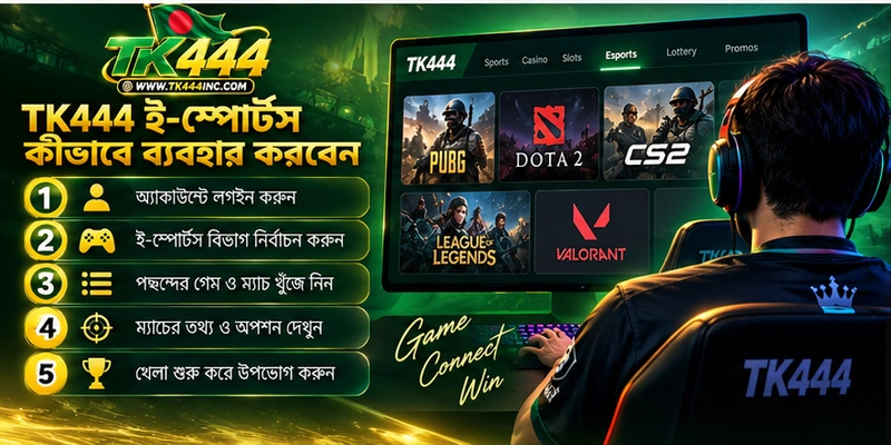 TK444 ই-স্পোর্টস কীভাবে ব্যবহার করবেন? TK444 ই-স্পোর্টস কীভাবে ব্যবহার করবেন?