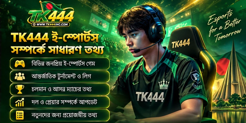 TK444 ই-স্পোর্টস সম্পর্কে সাধারণ তথ্য TK444 ই-স্পোর্টস সম্পর্কে সাধারণ তথ্য