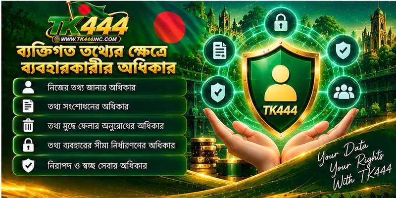 ব্যক্তিগত তথ্যের ক্ষেত্রে ব্যবহারকারীর অধিকার