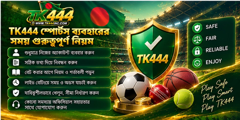 TK444 স্পোর্টস ব্যবহারের সময় গুরুত্বপূর্ণ নিয়ম