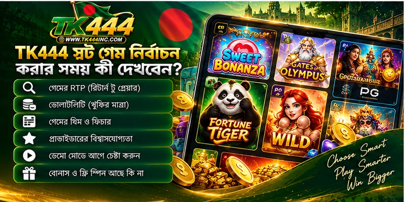 TK444 স্লট গেম নির্বাচন করার সময় কী দেখবেন?