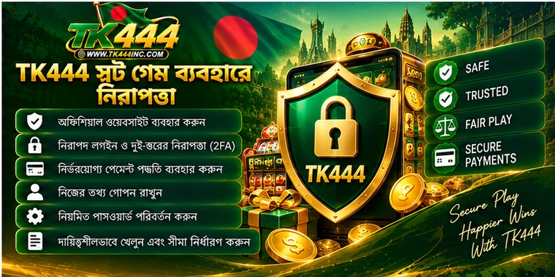 TK444 স্লট গেম ব্যবহারে নিরাপত্তা