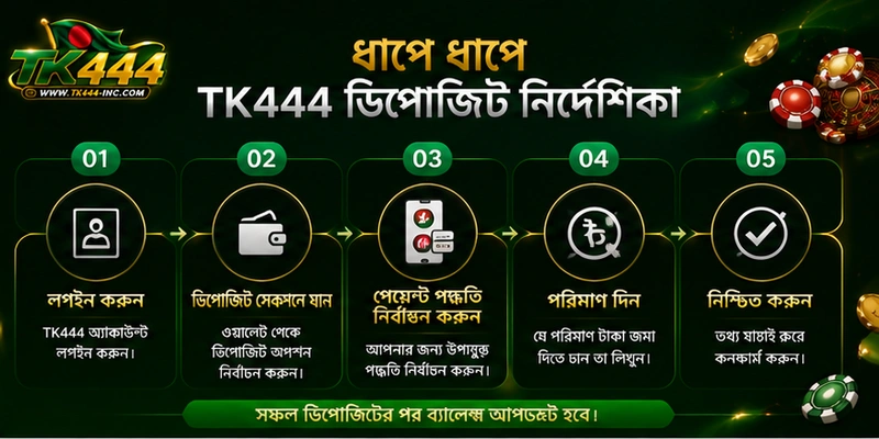 ধাপে ধাপে TK444 ডিপোজিট নির্দেশিকা
