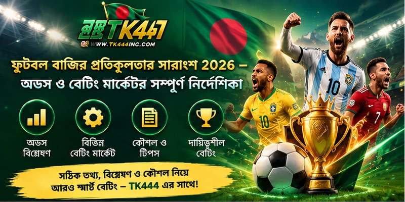 ফুটবল বাজির প্রতিকূলতার সারাংশ 2026 – অডস ও বেটিং মার্কেটের সম্পূর্ণ নির্দেশিকা