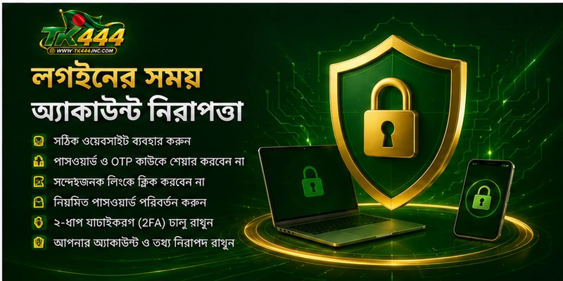 লগইনের সময় অ্যাকাউন্ট নিরাপত্তা লগইনের সময় অ্যাকাউন্ট নিরাপত্তা